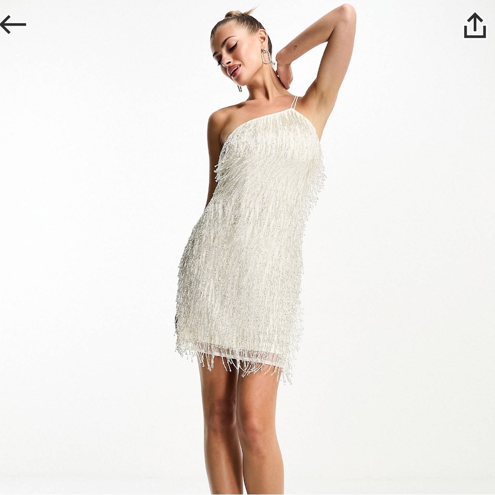 Pearl embellished party dress